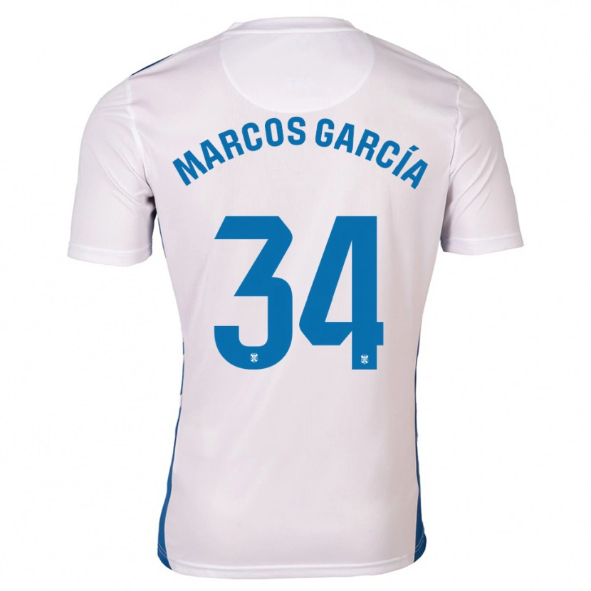 Danxen Damen Marcos García #34 Weiß Blau Heimtrikot Trikot 2025/26 T-Shirt