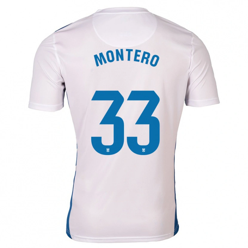 Danxen Damen Manuel Montero #33 Weiß Blau Heimtrikot Trikot 2025/26 T-Shirt