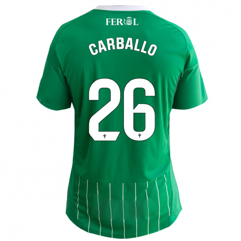 Danxen Damen David Carballo #26 Grün Weiß Heimtrikot Trikot 2025/26 T-Shirt