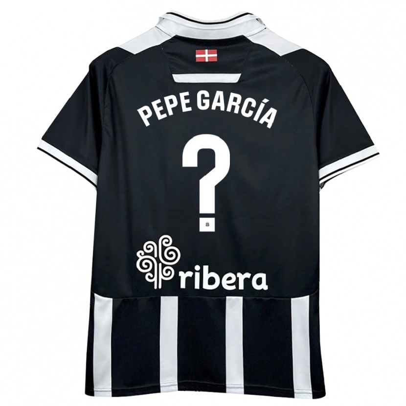 Danxen Damen Pepe García #0 Schwarz Weiß Heimtrikot Trikot 2025/26 T-Shirt