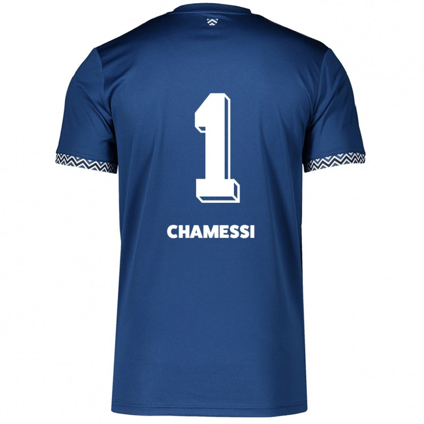 Danxen Damen Ian Chamessi #1 Marineblau Weiß Heimtrikot Trikot 2025/26 T-Shirt