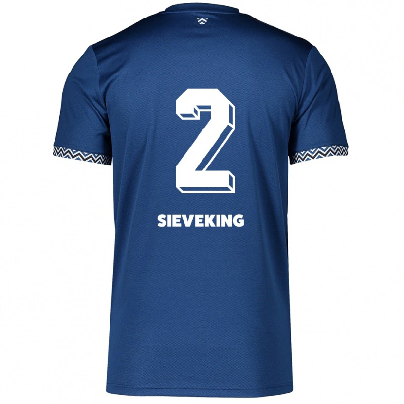 Danxen Damen Antonio Sieveking #2 Marineblau Weiß Heimtrikot Trikot 2025/26 T-Shirt