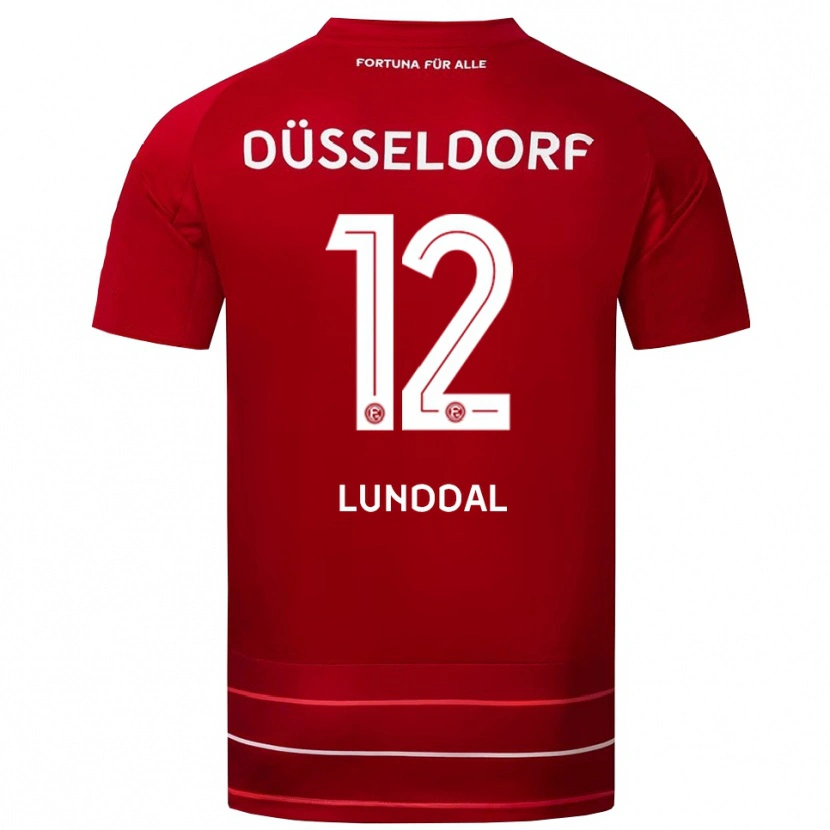 Danxen Damen Valgeir Lunddal #12 Rot Weiß Heimtrikot Trikot 2025/26 T-Shirt