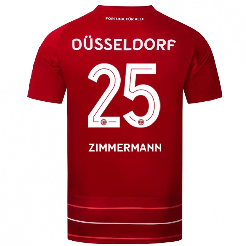 Danxen Damen Matthias Zimmermann #25 Rot Weiß Heimtrikot Trikot 2025/26 T-Shirt