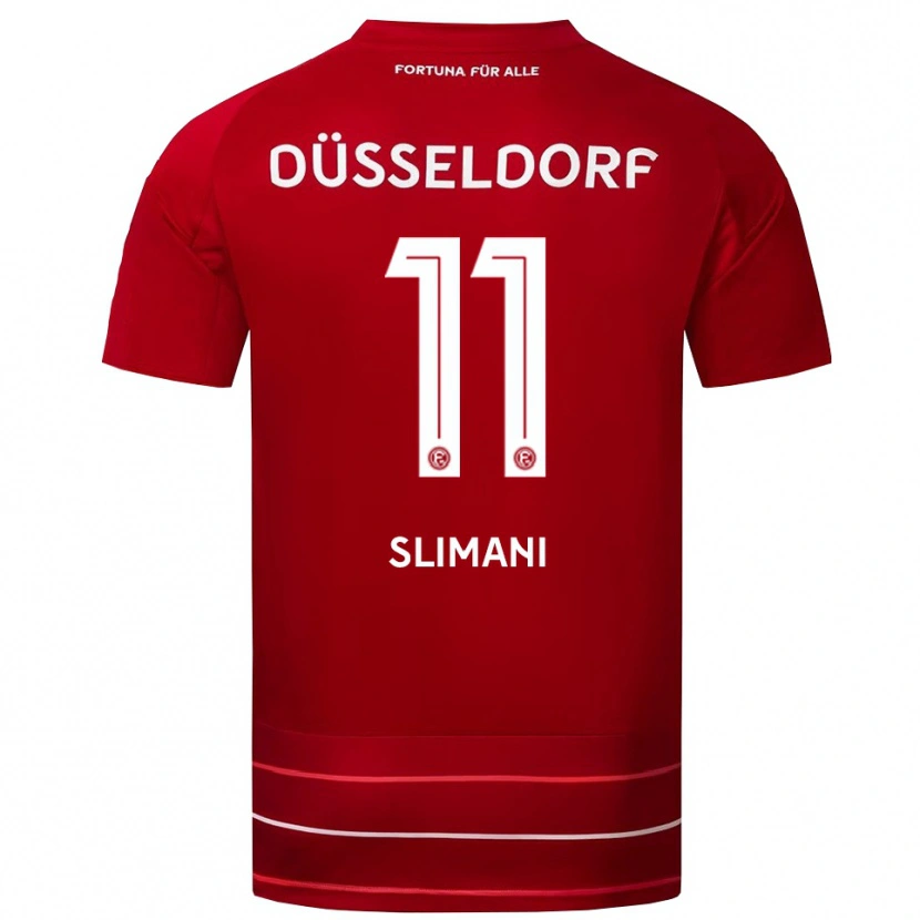 Danxen Damen Anas Slimani #11 Rot Weiß Heimtrikot Trikot 2025/26 T-Shirt