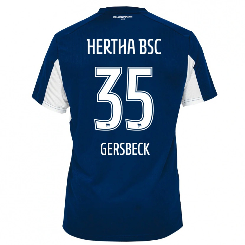 Danxen Damen Marius Gersbeck #35 Weiß Blau Heimtrikot Trikot 2025/26 T-Shirt