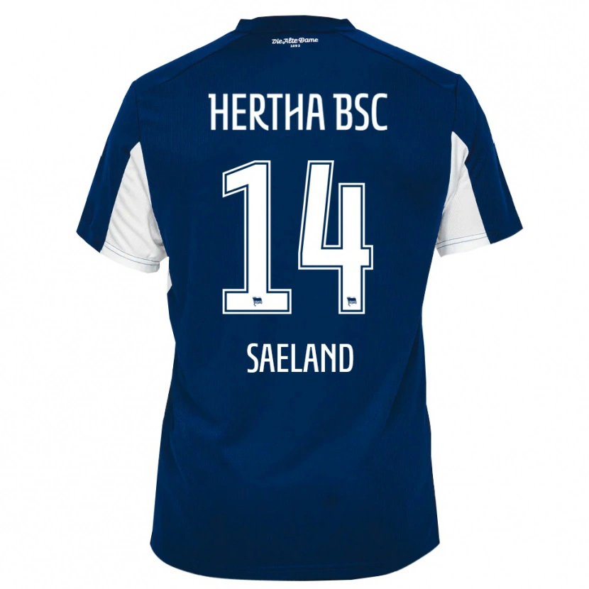 Danxen Damen Sari Saeland #14 Weiß Blau Heimtrikot Trikot 2025/26 T-Shirt