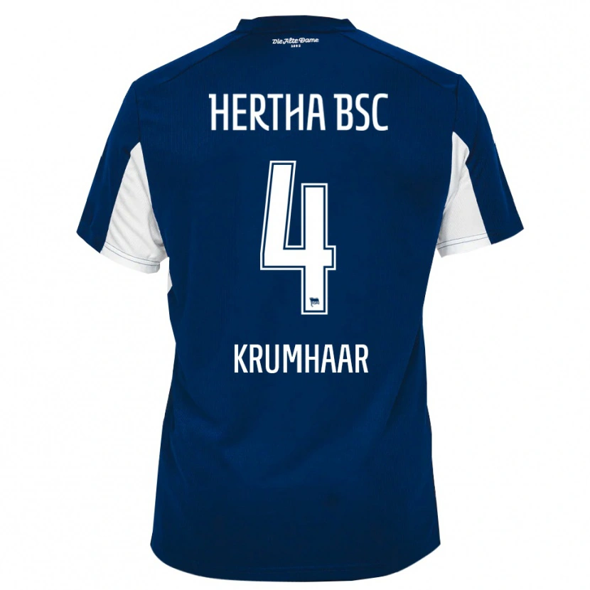 Danxen Damen Marvin Krumhaar #4 Weiß Blau Heimtrikot Trikot 2025/26 T-Shirt
