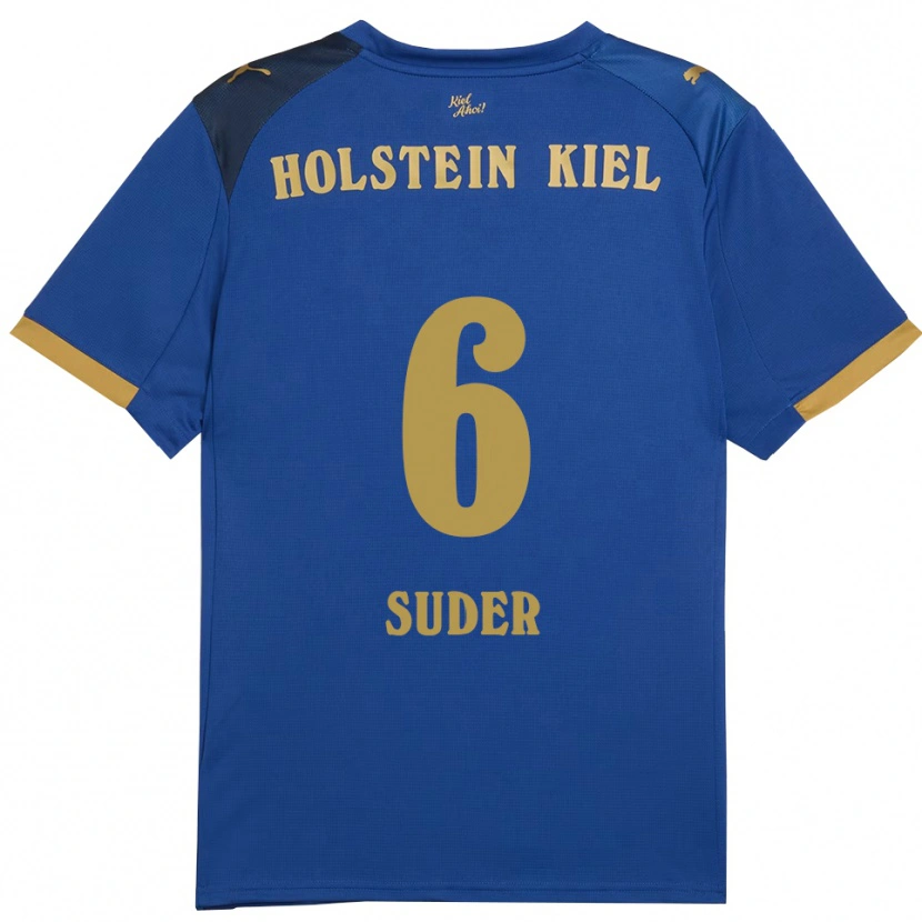 Danxen Damen Lasse Suder #6 Blau Gold Heimtrikot Trikot 2025/26 T-Shirt