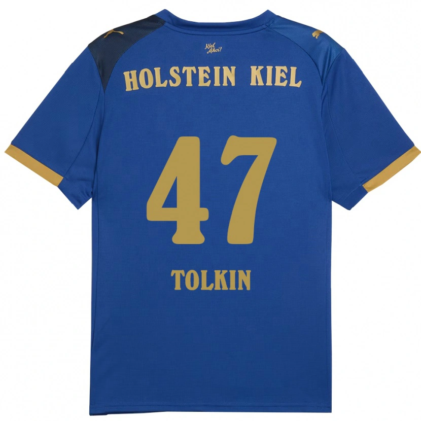 Danxen Damen John Tolkin #47 Blau Gold Heimtrikot Trikot 2025/26 T-Shirt