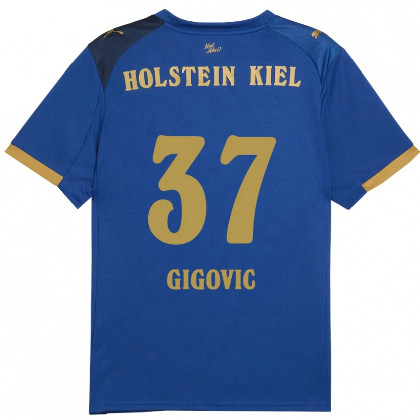 Danxen Damen Armin Gigovic #37 Blau Gold Heimtrikot Trikot 2025/26 T-Shirt