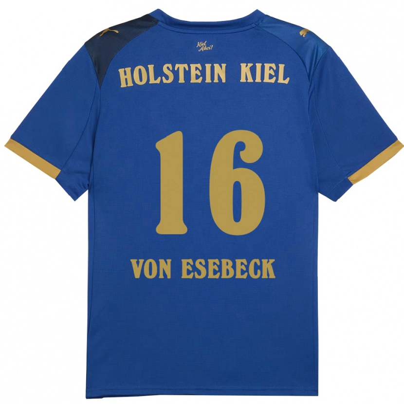 Danxen Damen Oskar Von Esebeck #16 Blau Gold Heimtrikot Trikot 2025/26 T-Shirt