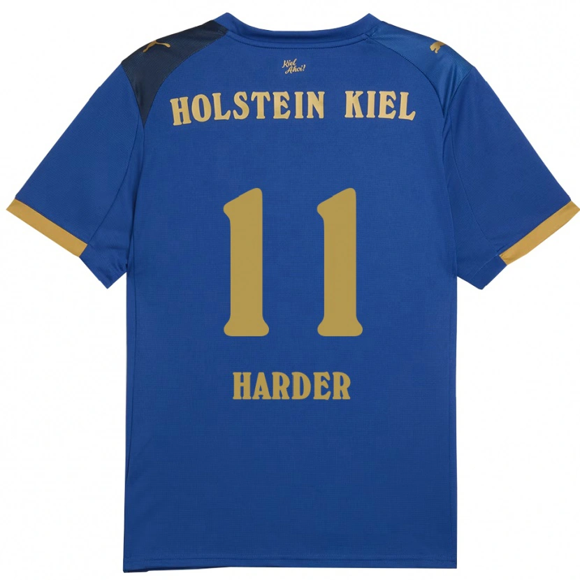 Danxen Damen Paula Harder #11 Blau Gold Heimtrikot Trikot 2025/26 T-Shirt