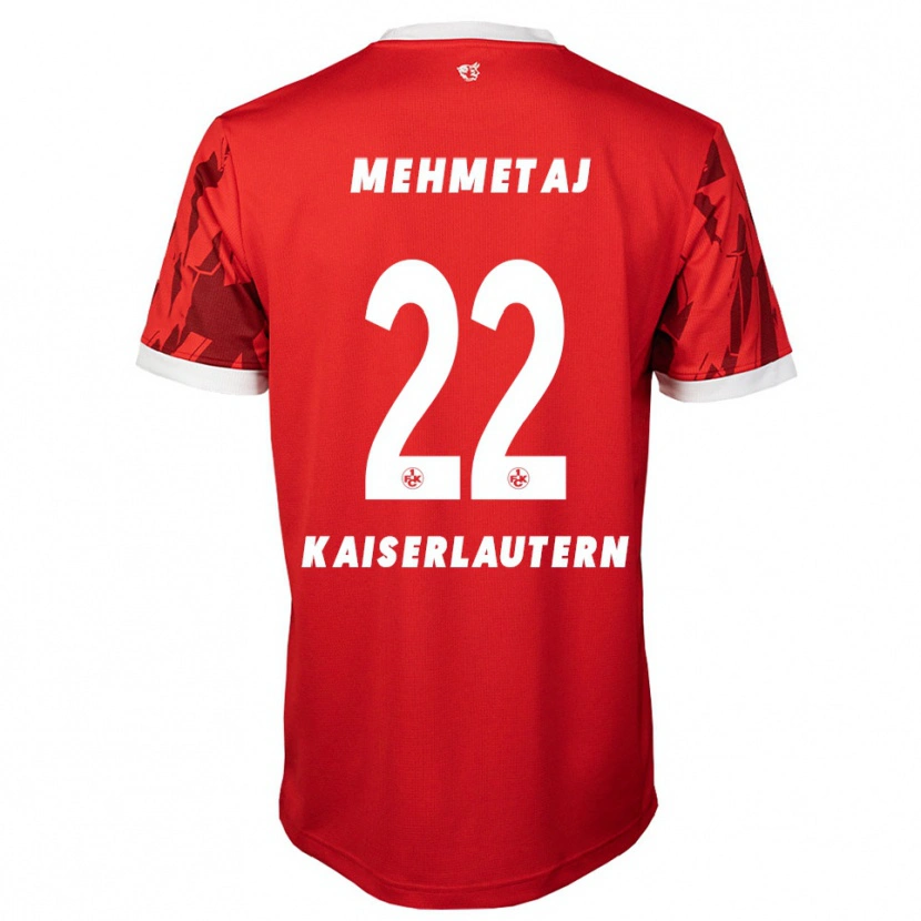 Danxen Damen Alban Mehmetaj #22 Rot Weiß Heimtrikot Trikot 2025/26 T-Shirt