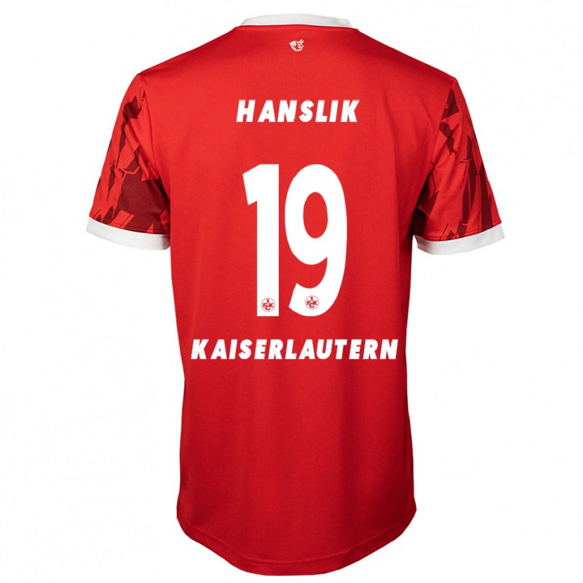Danxen Damen Daniel Hanslik #19 Rot Weiß Heimtrikot Trikot 2025/26 T-Shirt