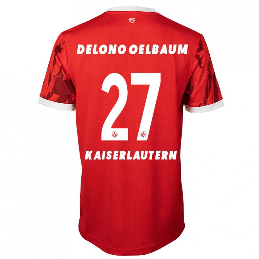 Danxen Damen Kenny Delono Oelbaum #27 Rot Weiß Heimtrikot Trikot 2025/26 T-Shirt