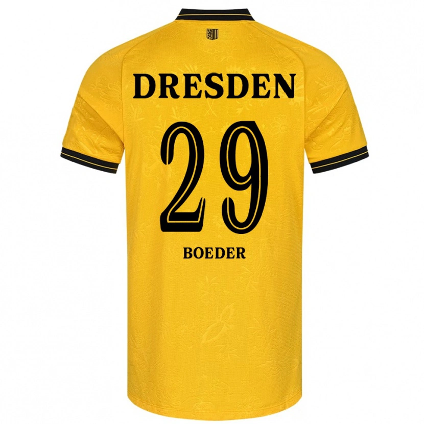 Danxen Damen Lukas Boeder #29 Gelb Schwarz Heimtrikot Trikot 2025/26 T-Shirt