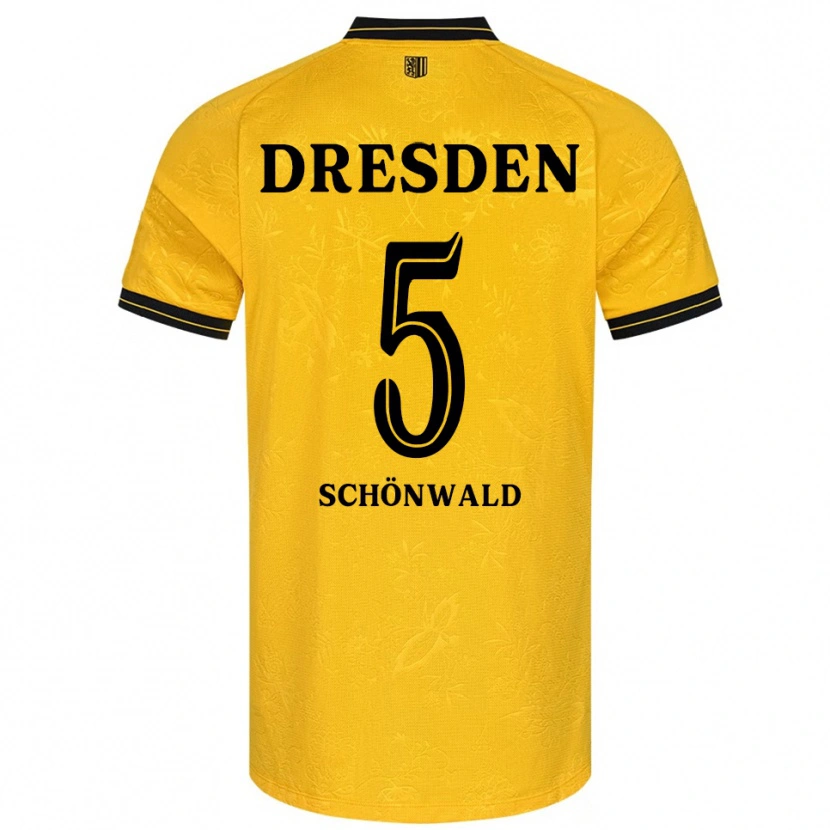 Danxen Damen Laurin Schönwald #5 Gelb Schwarz Heimtrikot Trikot 2025/26 T-Shirt