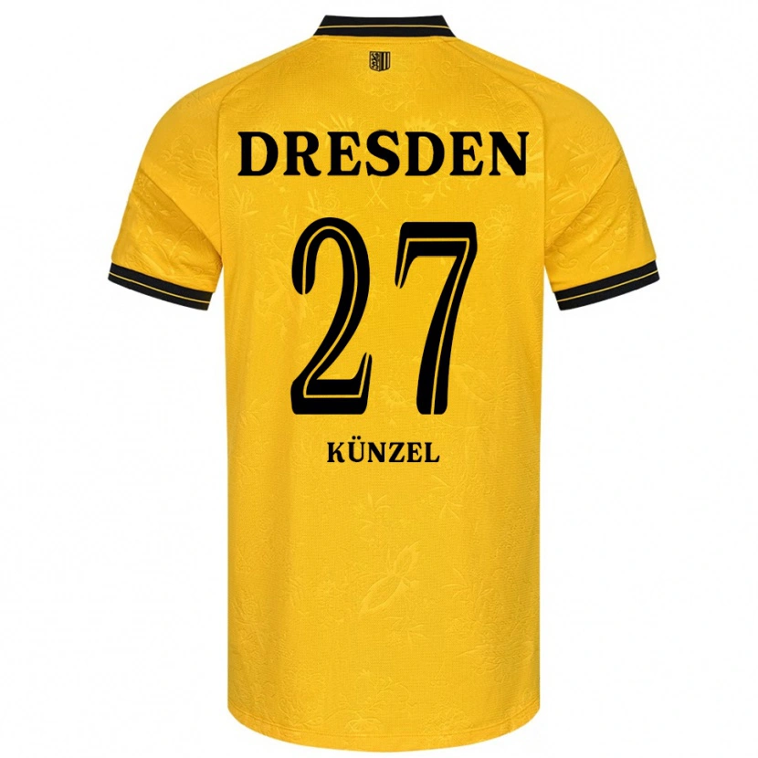 Danxen Damen Nico Künzel #27 Gelb Schwarz Heimtrikot Trikot 2025/26 T-Shirt