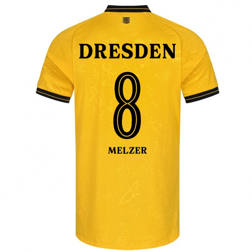 Danxen Damen Otto Melzer #8 Gelb Schwarz Heimtrikot Trikot 2025/26 T-Shirt