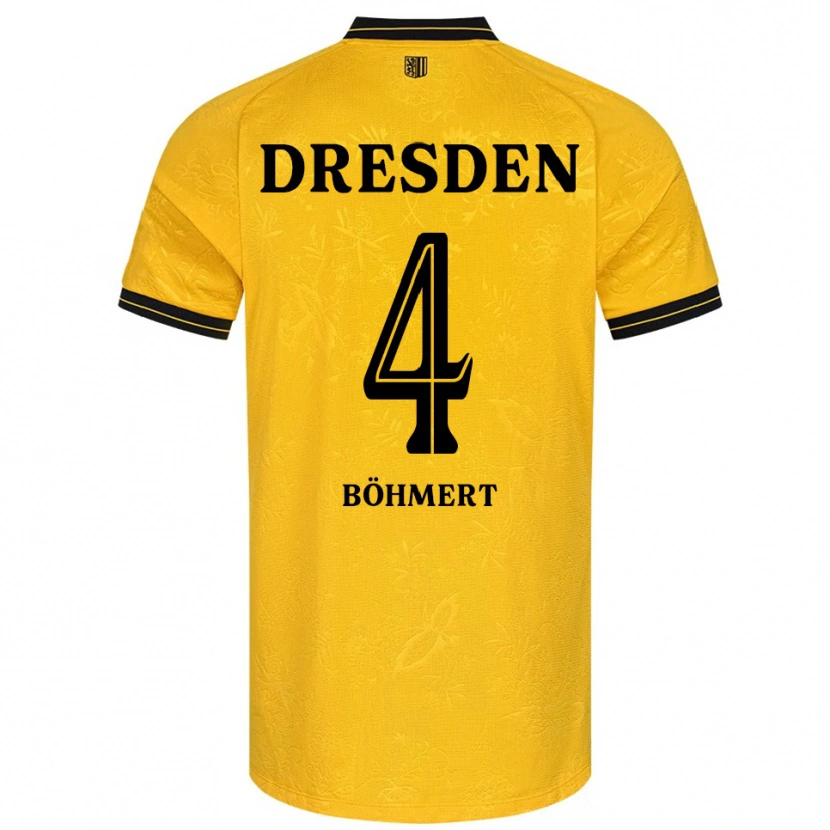 Danxen Damen Jonas Böhmert #4 Gelb Schwarz Heimtrikot Trikot 2025/26 T-Shirt