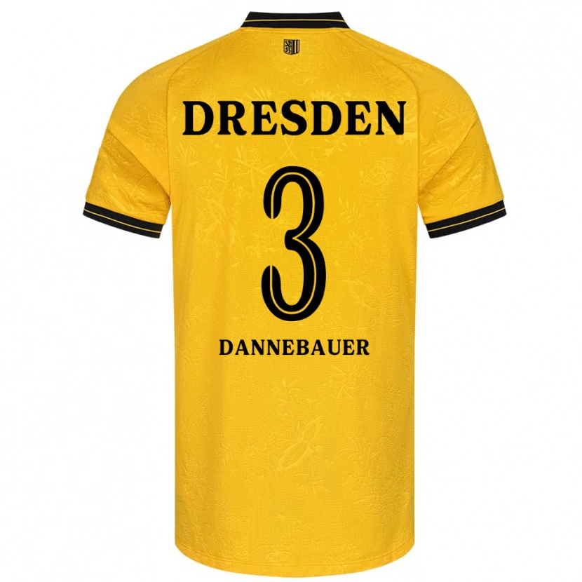 Danxen Damen Elias Dannebauer #3 Gelb Schwarz Heimtrikot Trikot 2025/26 T-Shirt