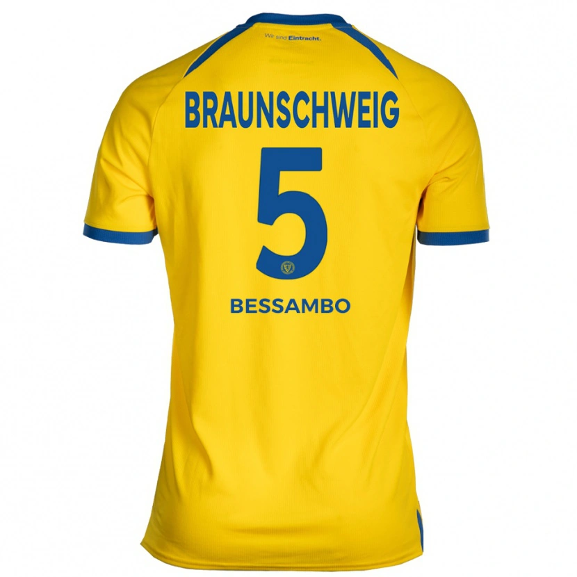 Danxen Damen Chris-Calvin Bessambo #5 Gelb Blau Heimtrikot Trikot 2025/26 T-Shirt