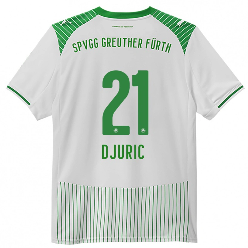 Danxen Damen Andrej Djuric #21 Weiß Grün Heimtrikot Trikot 2025/26 T-Shirt