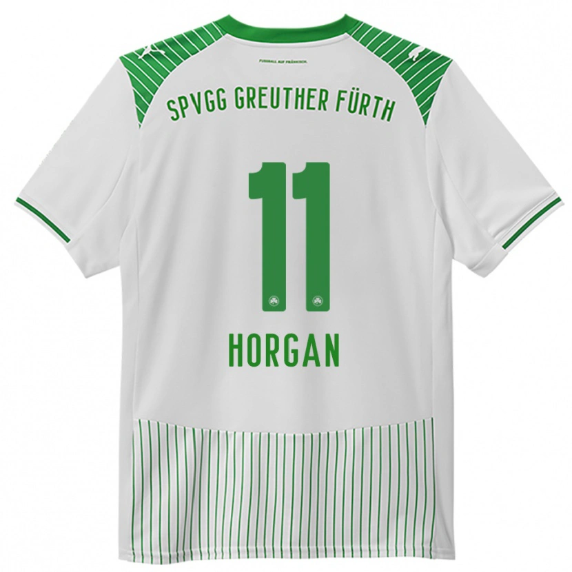 Danxen Damen Finn Horgan #11 Weiß Grün Heimtrikot Trikot 2025/26 T-Shirt