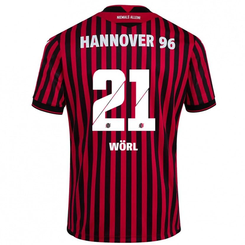 Danxen Damen Marius Wörl #21 Rot Schwarz Heimtrikot Trikot 2025/26 T-Shirt
