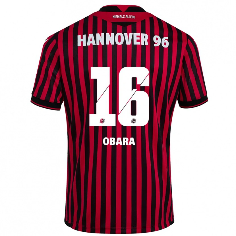 Danxen Damen Nele Obara #16 Rot Schwarz Heimtrikot Trikot 2025/26 T-Shirt