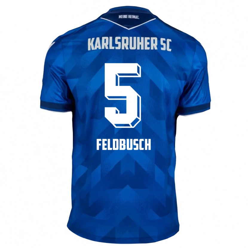 Danxen Damen Jonas Feldbusch #5 Blau Weiß Heimtrikot Trikot 2025/26 T-Shirt