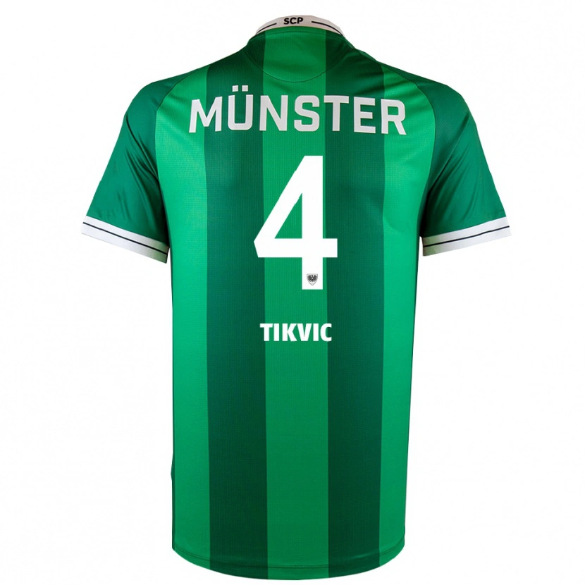Danxen Damen Antonio Tikvic #4 Grün Weiß Heimtrikot Trikot 2025/26 T-Shirt