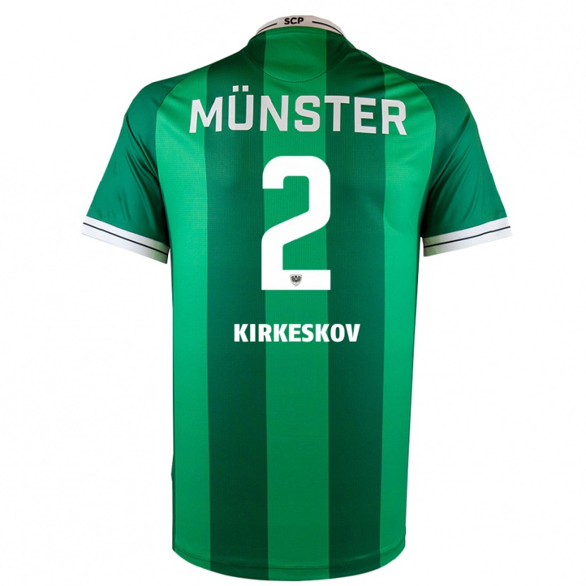 Danxen Damen Mikkel Kirkeskov #2 Grün Weiß Heimtrikot Trikot 2025/26 T-Shirt