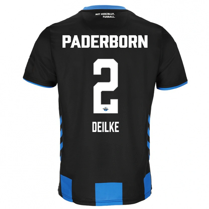 Danxen Damen Flemming Deilke #2 Schwarz Blau Heimtrikot Trikot 2025/26 T-Shirt
