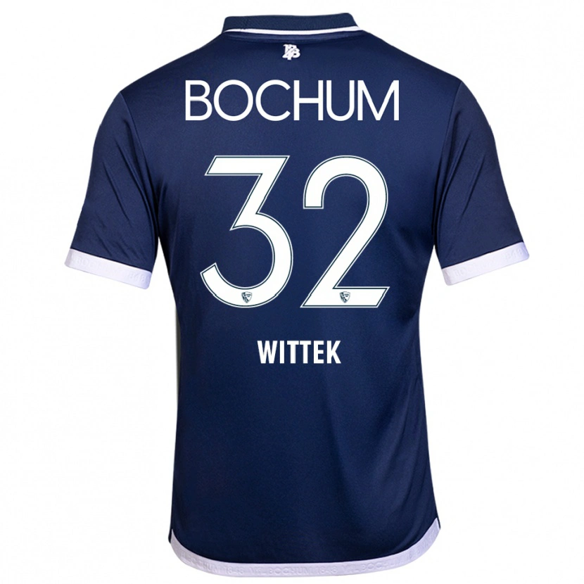 Danxen Damen Maximilian Wittek #32 Marineblau Weiß Heimtrikot Trikot 2025/26 T-Shirt