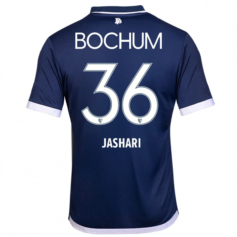 Danxen Damen Lirim Jashari #36 Marineblau Weiß Heimtrikot Trikot 2025/26 T-Shirt