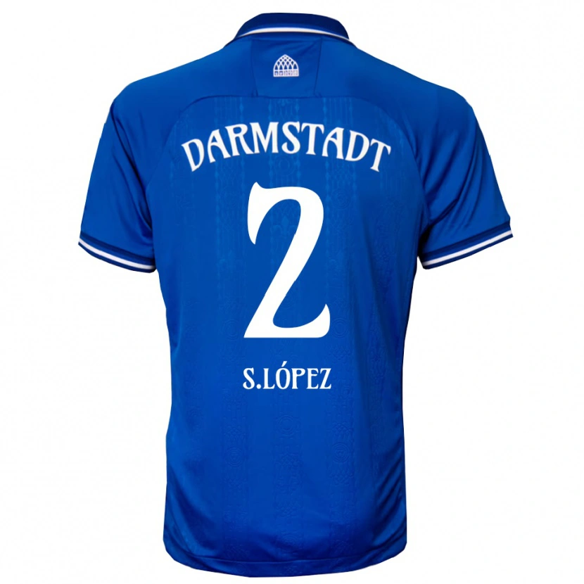 Danxen Damen Sergio López #2 Blau Weiß Heimtrikot Trikot 2025/26 T-Shirt