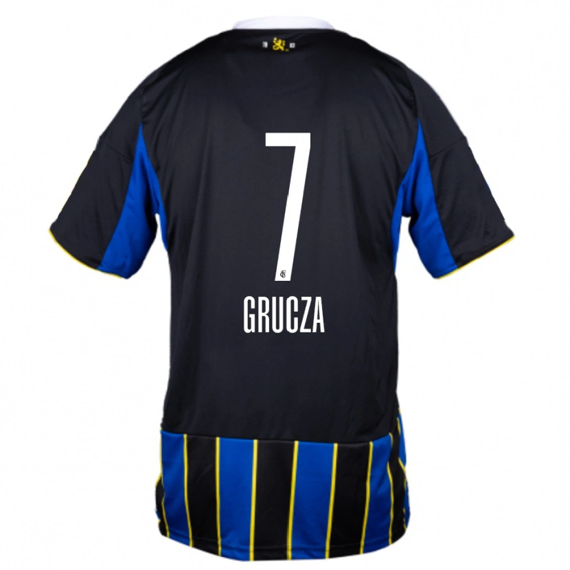Danxen Damen Nico Grucza #7 Blau Schwarz Gelb Heimtrikot Trikot 2025/26 T-Shirt