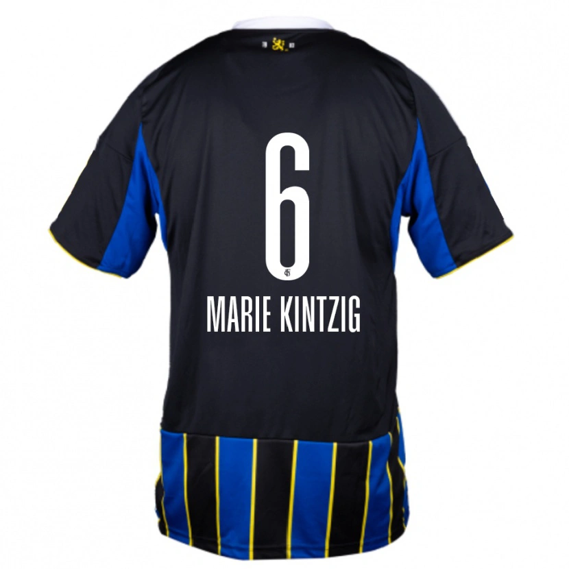 Danxen Damen Lilly Marie Kintzig #6 Blau Schwarz Gelb Heimtrikot Trikot 2025/26 T-Shirt