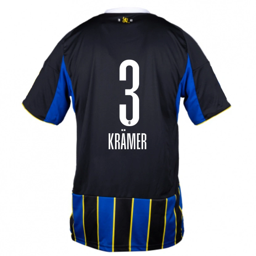Danxen Damen Nils Krämer #3 Blau Schwarz Gelb Heimtrikot Trikot 2025/26 T-Shirt