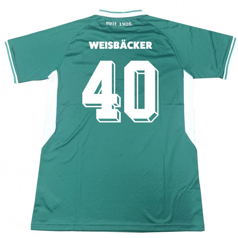 Danxen Damen Maximilian Weisbäcker #40 Grün Weiß Heimtrikot Trikot 2025/26 T-Shirt