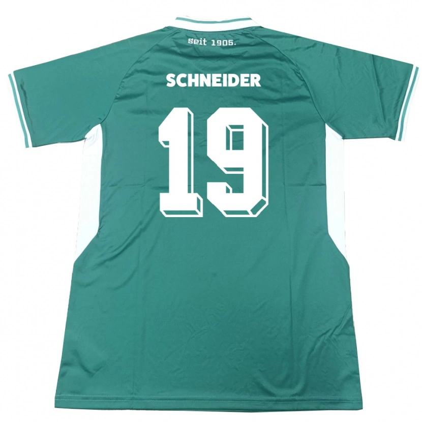 Danxen Damen Lukas Schneider #19 Grün Weiß Heimtrikot Trikot 2025/26 T-Shirt