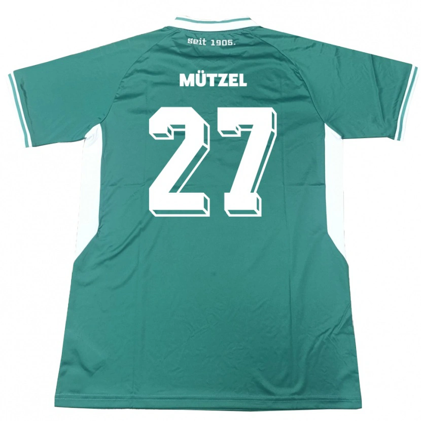 Danxen Damen Nuno Mützel #27 Grün Weiß Heimtrikot Trikot 2025/26 T-Shirt