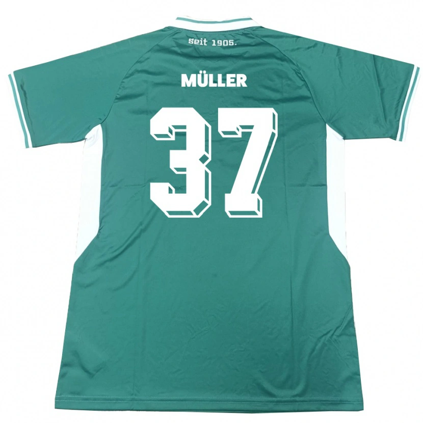 Danxen Damen Sebastian Müller #37 Grün Weiß Heimtrikot Trikot 2025/26 T-Shirt