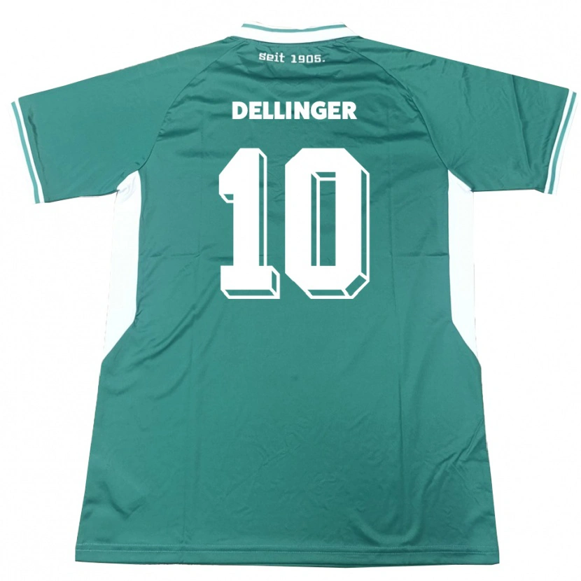 Danxen Damen Michael Dellinger #10 Grün Weiß Heimtrikot Trikot 2025/26 T-Shirt