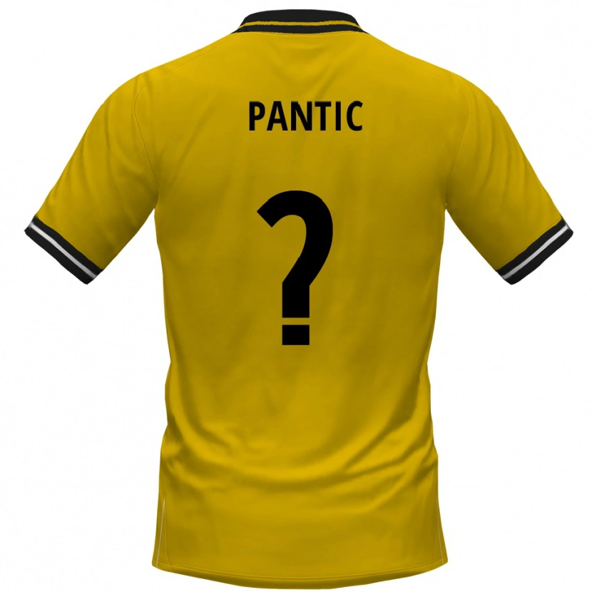 Danxen Damen Leon Pantic #0 Gelb Schwarz Heimtrikot Trikot 2025/26 T-Shirt