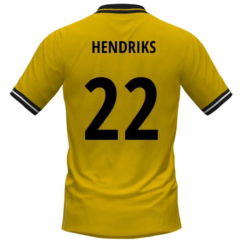 Danxen Damen Tom Hendriks #22 Gelb Schwarz Heimtrikot Trikot 2025/26 T-Shirt