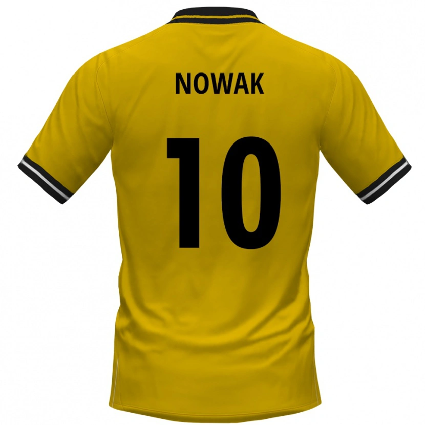 Danxen Damen Sven Nowak #10 Gelb Schwarz Heimtrikot Trikot 2025/26 T-Shirt