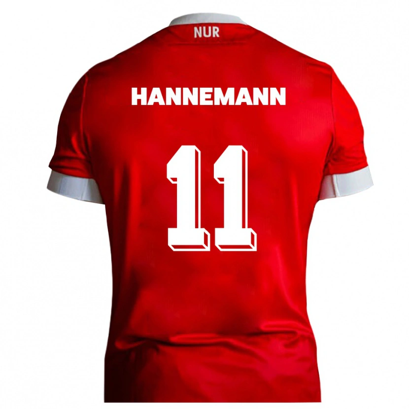Danxen Damen Moritz Hannemann #11 Rot Weiß Heimtrikot Trikot 2025/26 T-Shirt